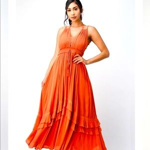 Shero rust lace dress